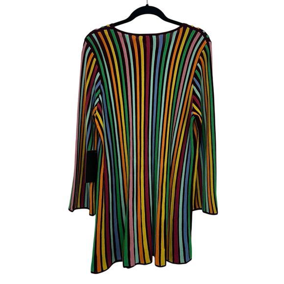 NWT Tuckernuck Jewel Rainbow Stripe Long Sleeve Amal Swing Dress Womens XXL - Picture 3 of 7